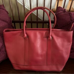 L.L. Bean Red Leather Tote